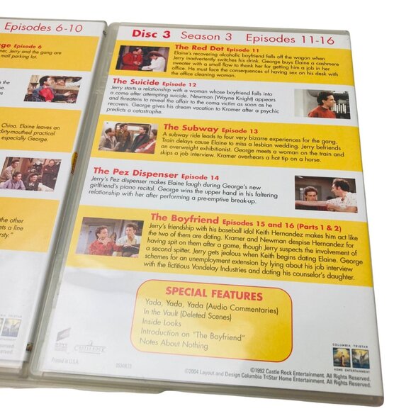 Seinfeld Seasons 1 & 2 Complete Season 3 (only 3 out of 4 Discs) DVD's Excellent - Picture 4 of 7